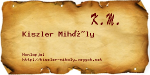 Kiszler Mihály névjegykártya